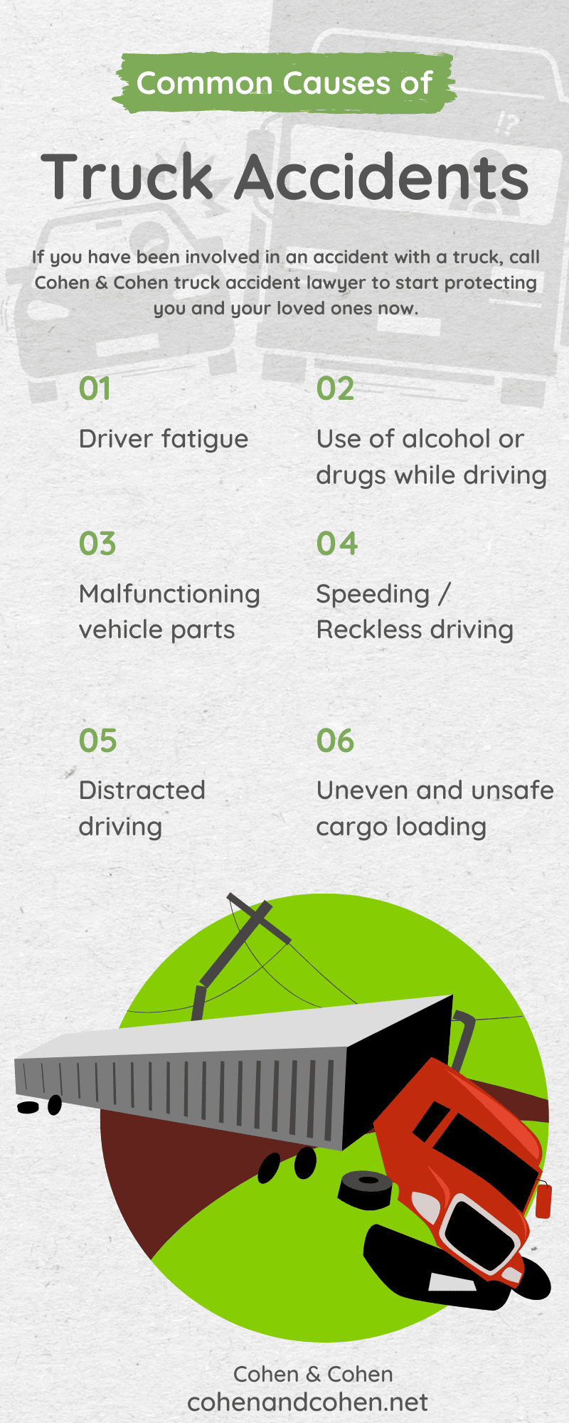 Common Causes of Truck Accidents Infographic