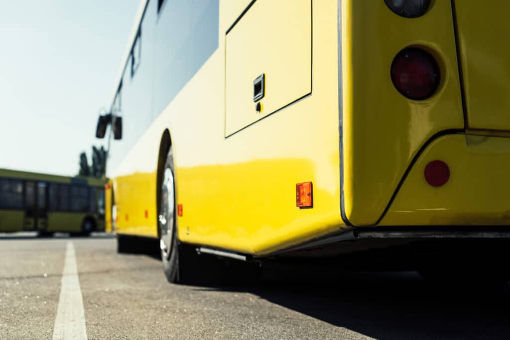 Bus Accident Lawyer Fairfax VA - big yellow charter bus