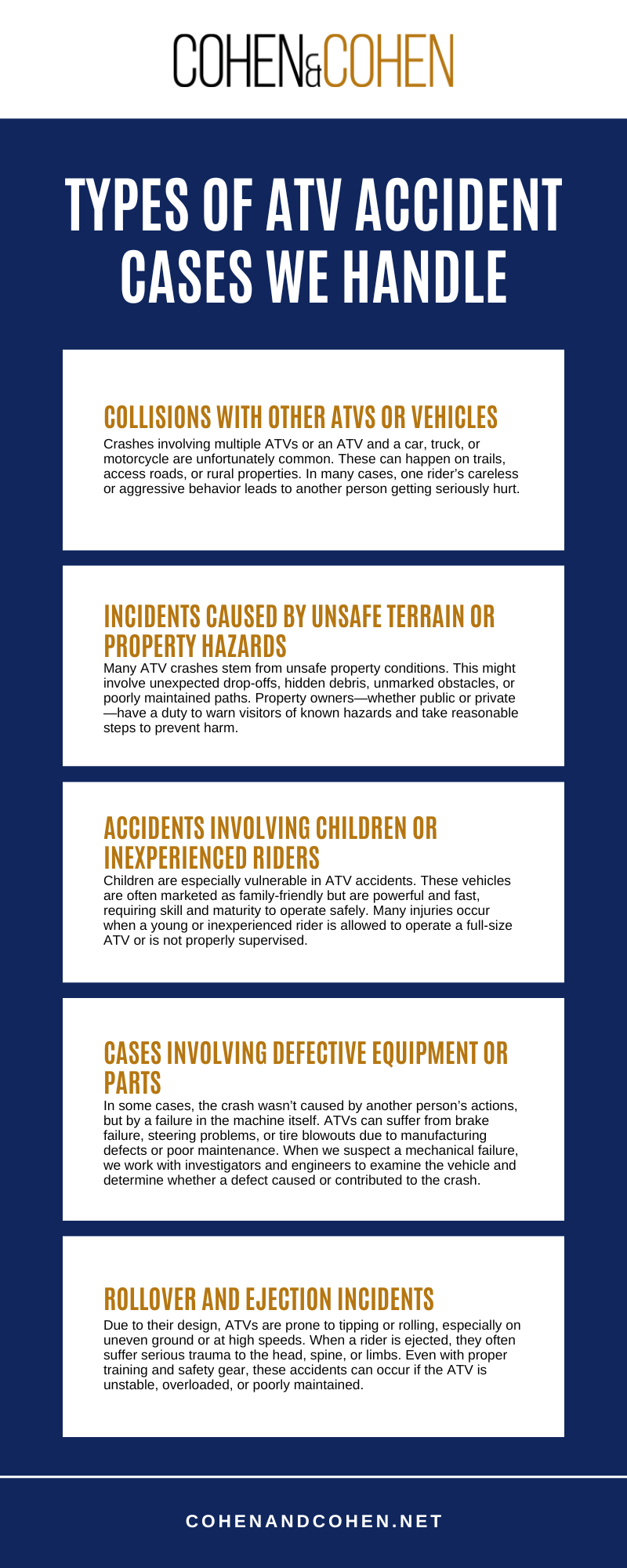 Types Of Atv Accident Cases We Handle Infographic