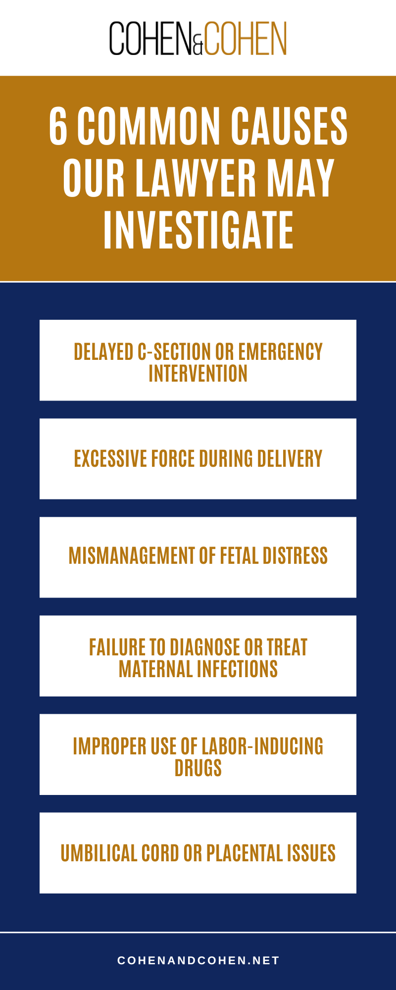 6 Common Causes Our Lawyer May Investigate Infographic