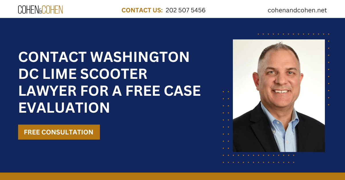 lime scooter lawyer Washington DC - Cohen & Cohen